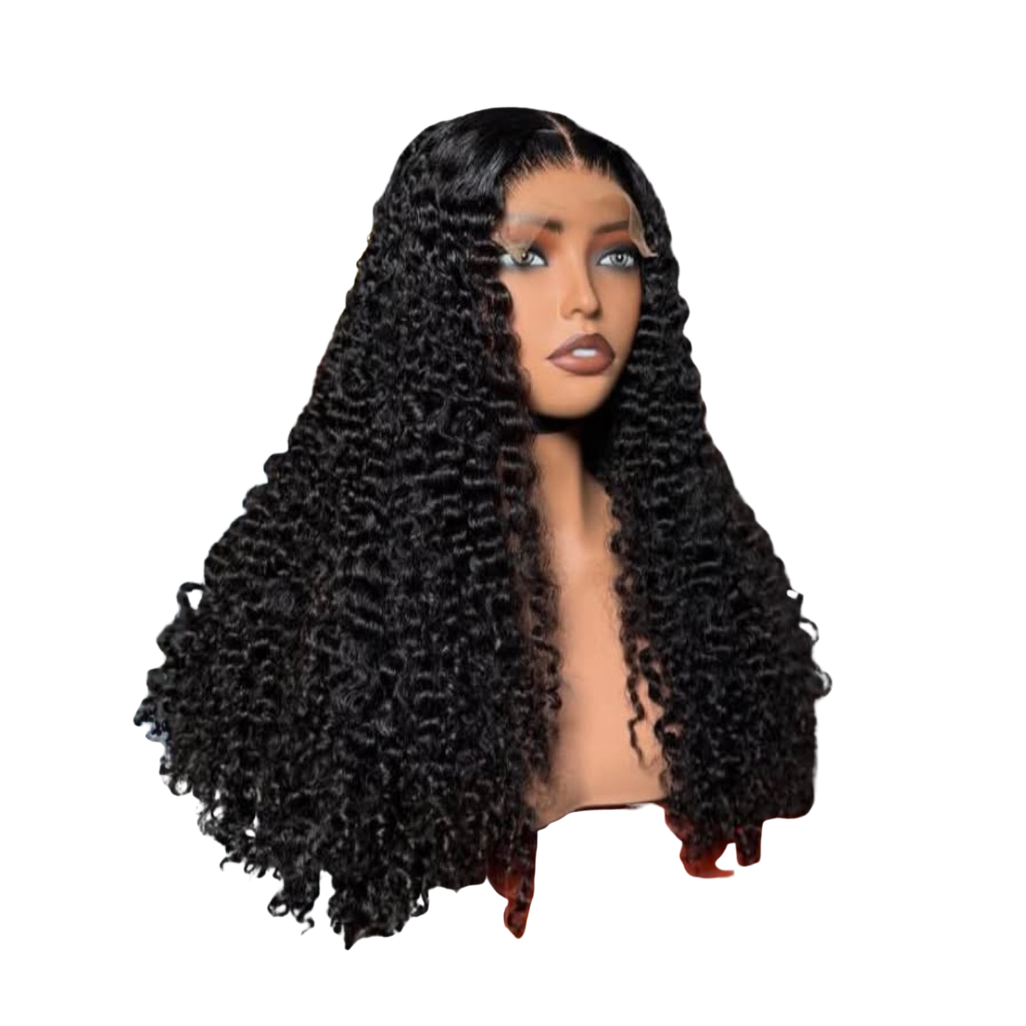 20 inches pixie curls natural color with 5 by 5 closure