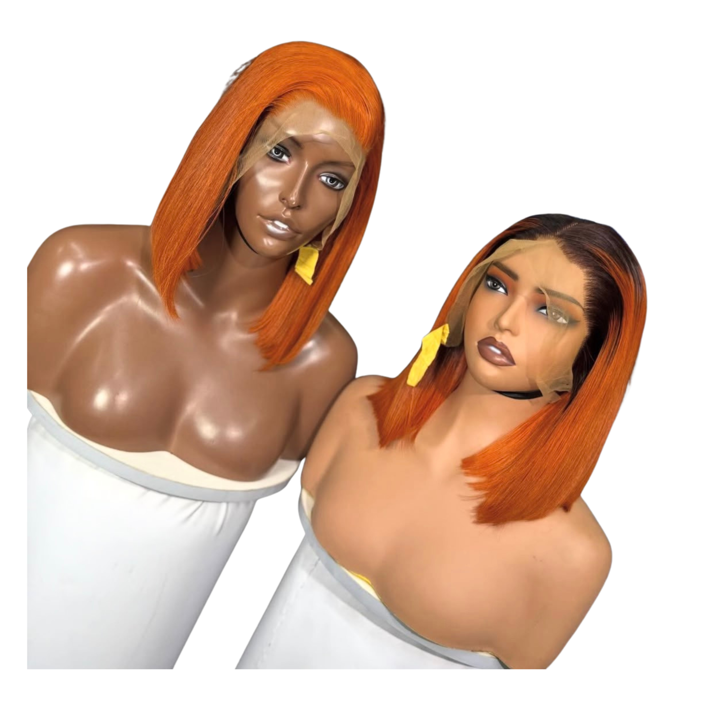 10 inches ginger bonestraight with full frontal
