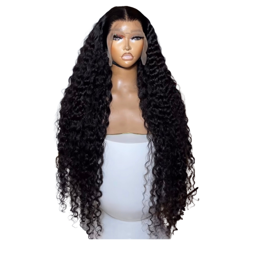 30 inches full frontal deep wave 100 percent human hair