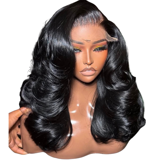 16 inches natural color SDD raw bounce with 5by5 closure