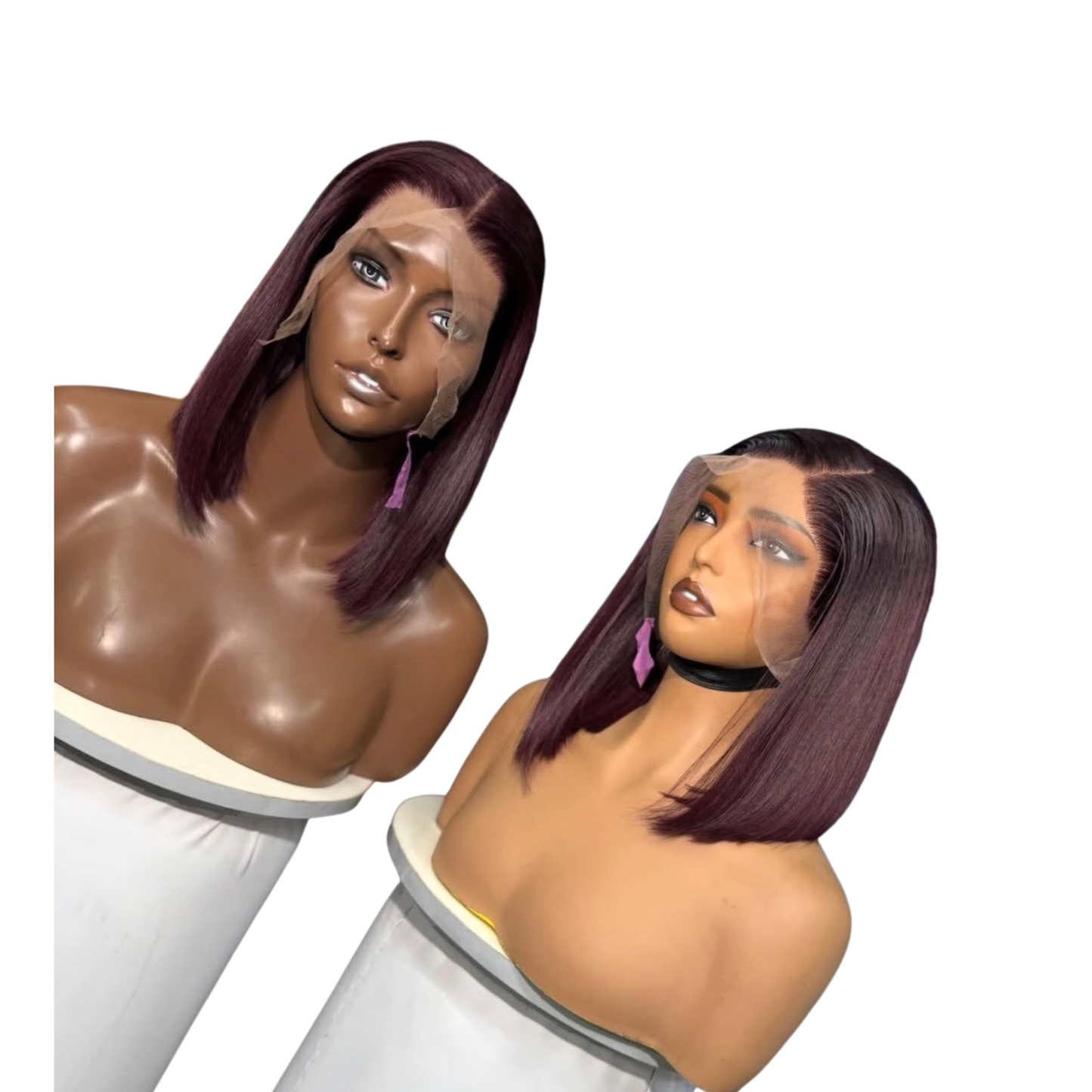 10 inches burgundy bonestraight with full frontal