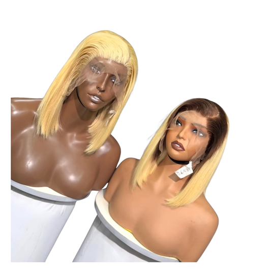 10 inches blonde bonestraight with full frontal