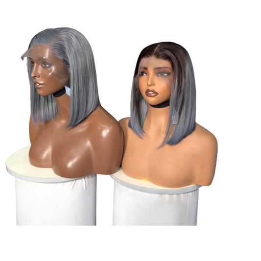10 inches grey bonestraight with full frontal