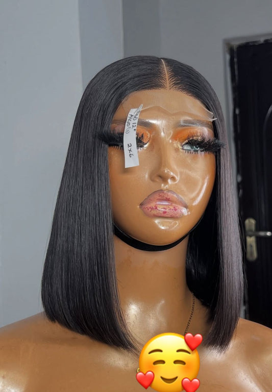 10 inches bonestraight with wig