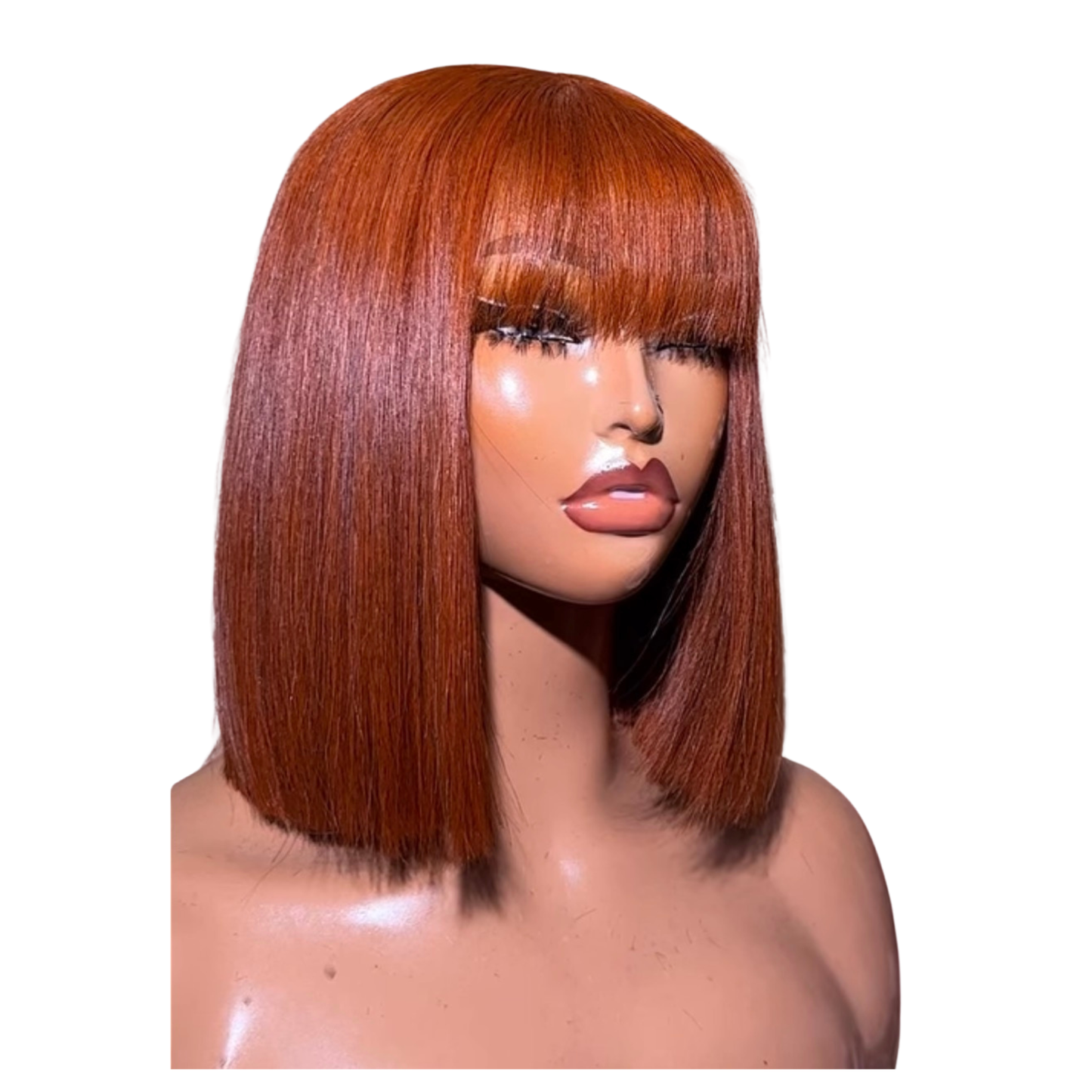 10 inches ginger bone straight with fringe