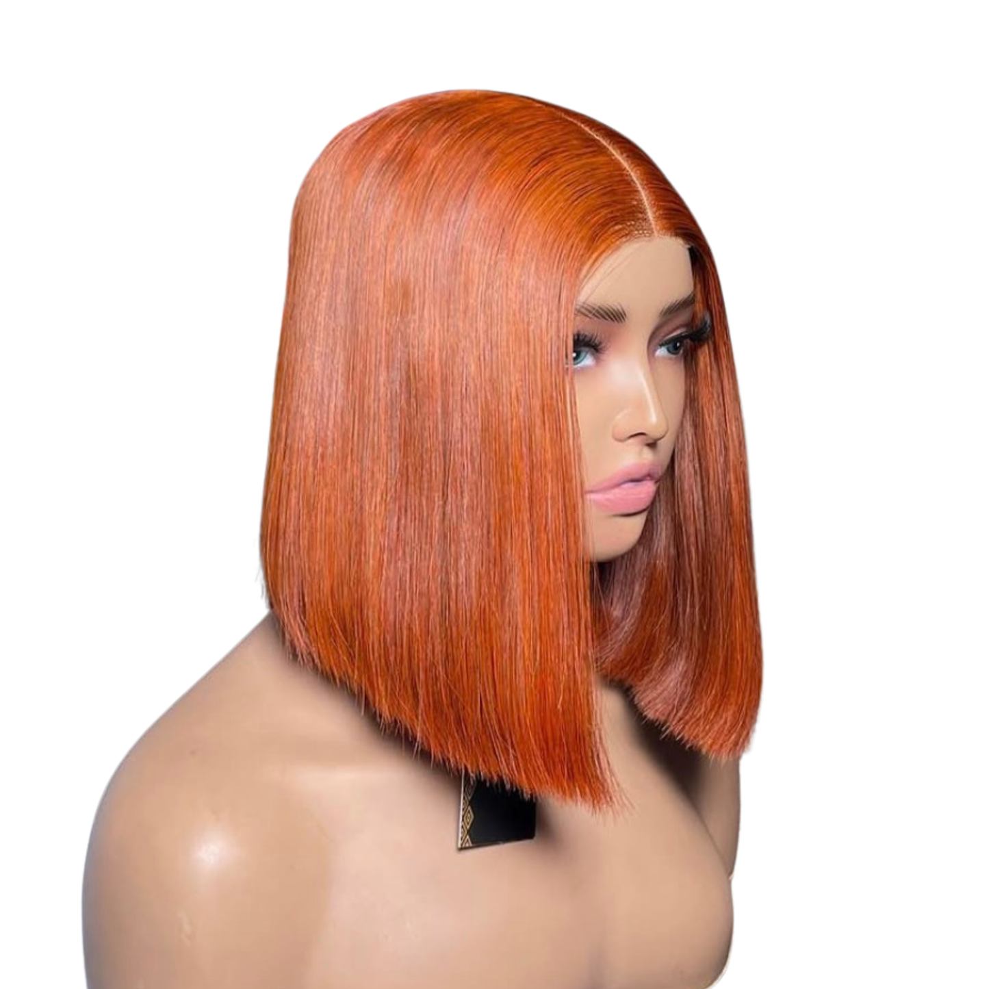 10 inches ginger bone-straight with 2 by 4 closure