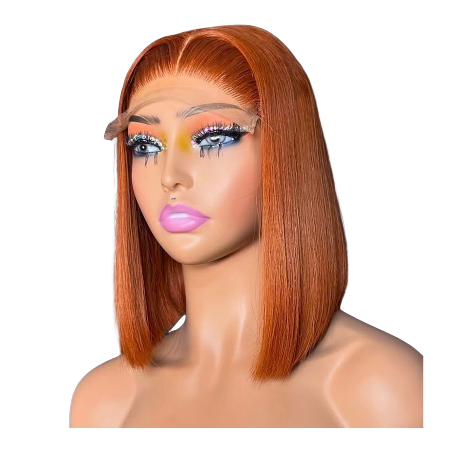 10 inches ginger bone straight with 5 by 5 closure